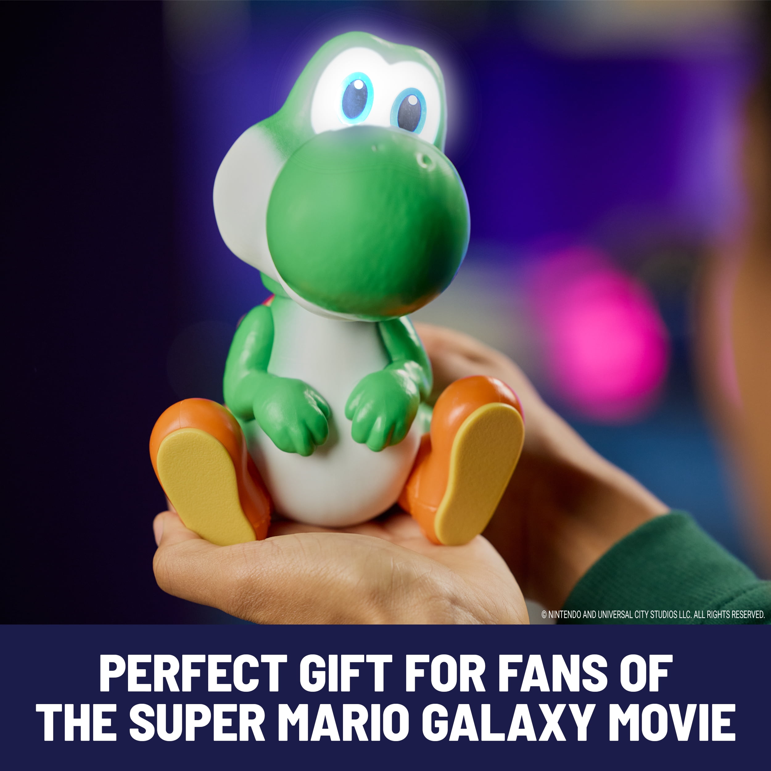 Super Mario Galaxy, le film, Yoshi à faire éclore, Figurine interactive Yoshi dans un œuf avec effets sonores, à partir de 4 ans, piles fournies Walmart Exclusive
