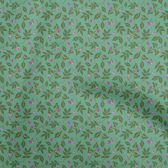 oneOone Rayon Sea Green Fabric Floral Craft Projects Decor Fabric Printed By The Yard 56 Inch Wide