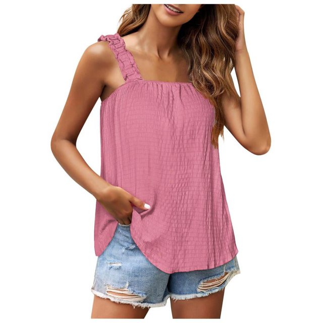 Birdeem Blouse Sans Manches Ample Confortable pour Femmes, Hauts Décontractés