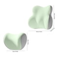 thumbnail image 3 of Green Orthopedic Vehicle Headrest Support Pillow Set With Temperature Regulating Flock Cover For All Season Driving Comfort #gB2FE, 3 of 6
