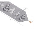 thumbnail image 2 of Christmas Tapestry Table Runner Gray Trees 36", 2 of 4