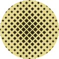 thumbnail image 1 of Ahgly Company Tapis de Zone Rond d'Intérieur Lavable à la Machine, Style Transitionnel, Jaune Moutarde, 8 Pieds Rond, 1 of 7