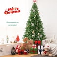 thumbnail image 2 of Gymax 9 ft Unlit Artificial Christmas Tree Hinged Spruce Xmas Tree w/ Metal Stand, 2 of 10