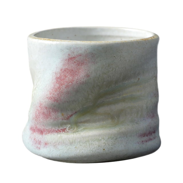 Ruiboury Creative Pottery Handmade Coffee Cup Unique Retro Cappuccino Mug Addition To Kitchenware Which Is Simple And Heavy White