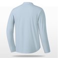 thumbnail image 4 of AherBiu Chemises en Lin pour Hommes à Manches Longues, Boutonnées, Col Montant, Plage, Décontractées, Automne, 4 of 6
