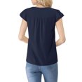 thumbnail image 3 of INSPIRE CHIC Blouse Haut pour Femme à Col en V, de Travail Décontracté, à Manches Courtes, 3 of 6