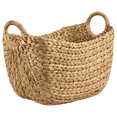 thumbnail image 1 of Bouclair Natural Water Hyacinth Basket with Handles Small, 1 of 6