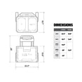 thumbnail image 3 of ToughBuilt Portable 2-in-1 Rolling Tool Box, Wheels & Stackable Design, Black, 3 of 12