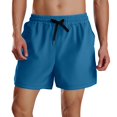 thumbnail image 1 of Men's Outdoor Shorts - Loose Fit Zippered Pockets, Polyester, Spring/Summer Sports, Sizes XS-XL (Waist 68-84cm), 1 of 5