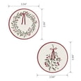 thumbnail image 3 of Holiday Time Cranberry Spice Collection Berry Red Bow Round Cork Coasters, Decorative Table Protector Pad, 4-Pack, 3 of 6