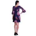 thumbnail image 4 of Moomaya Robe Courte Imprimée pour Femmes, Manches Évasées, Coupe Droite, Robes pour Femmes, Vêtements d'Été Décontractés, 4 of 6