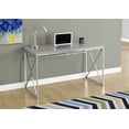 thumbnail image 3 of Monarch Specialties Computer Desk, Home Office, Laptop, Work, Metal, Laminate, Brown, Chrome, Contemporary, Modern, 3 of 3