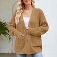 thumbnail image 2 of CEHVOM Cardigan en Tricot Ample Mi-Long pour Femmes en Liquidation, 2 of 6