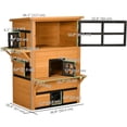 thumbnail image 3 of PawHut 3-Story Cat House with Raised Floor, Escape Doors, Yellow, 3 of 10