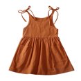 thumbnail image 1 of Ketyyh-chn99 Robes de Fête pour Filles Robe en Tulle Robe Tutu pour Filles Robes d'Été pour Enfants Robe Décontractée Évasée à Volants en Coton Robe d'Été Printemps-Été Robes pour Filles Rouge, 4-5 Ans, 1 of 5