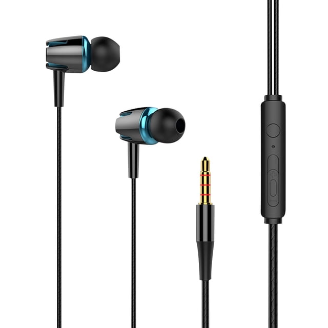 Heliisoer Wired Headphones Subwoofer In-Ear Wired Headphones Volume Upgrade Version For