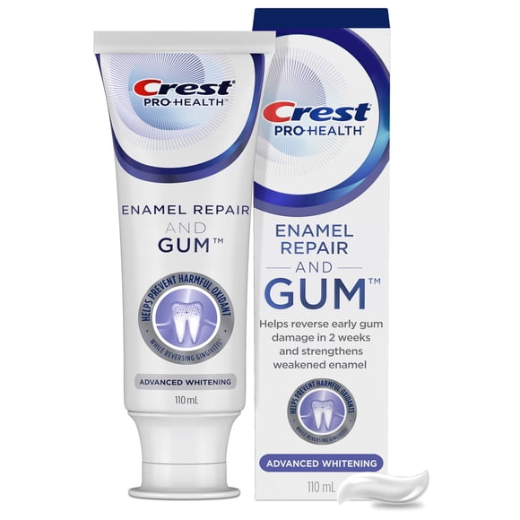 Crest Enamel Repair & Gum Advanced Whitening Anticavity Fluoride Toothpaste 110 mL