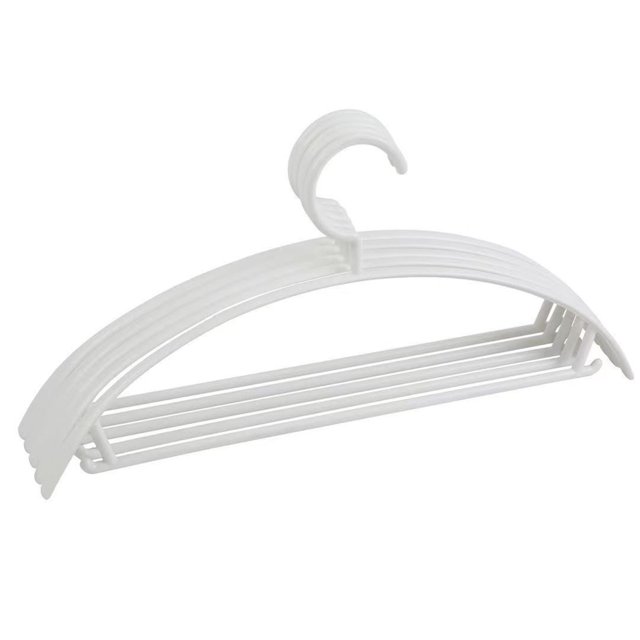 Laundry Plastic Household 10Pcs Non Slip Coat Hanger Semicircle Thickened Adult Clothes Rack For Home Shop DormitoryWhite