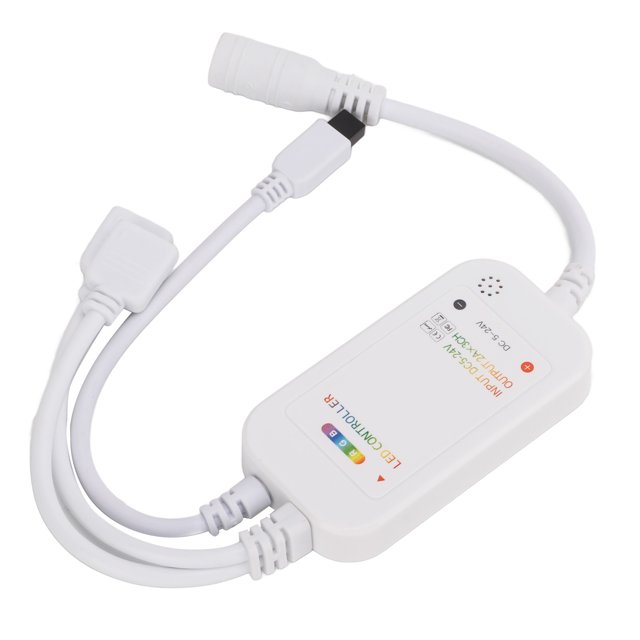 RGB LED Strip Light Controller, Humanized Design LED Lights Dimmer Music Rhythm Sync Brightness Adjustment For Home KTV LEDs Rope Lighting
