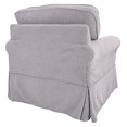 thumbnail image 3 of OSP Home Furnishings Ashton Slipcover Round Arm Chair, Grey, 3 of 5