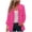Hot Pink, variant on Gubotare Women's 3/4 Short Sleeve Cropped Cardigan Lightweight Button up Crochet Knit Sweater Shrug for Summer Spring (White,XXL)