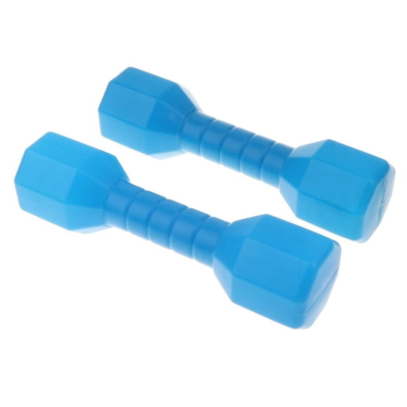 Esquirla Kids Sports Toy Plastic Dumbbells Bone Shape w/ Sound Strength Training Blue