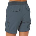thumbnail image 2 of Innerwin Shorts Summer Casual Ladies Cargo Work Short Stretch Linen Dark Blue S, 2 of 7