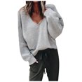 thumbnail image 1 of 2025 Cardigan Long à Boutons pour Femmes à Col en V Confortable à Manches Longues Léger Décontracté Long Cardigan pour Femmes Décontracté, 1 of 6