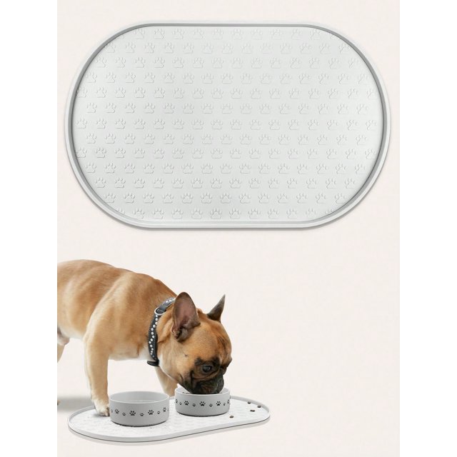 Cat Placemat Pet Feeding Mats Silicone Dog Bowl Pad Many Paw