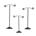 thumbnail image 3 of tredstone 3x Fer T Barre Boucle d'Oreille Bijoux Présentoir Rack Noir-Cercle, 3 of 8