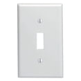 thumbnail image 1 of Leviton 1-Gang Wallplate White Normal Toggle Switch, 1 of 1