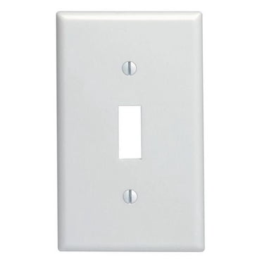 Plaque murale Leviton pour un interrupteur à bascule en blanc