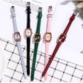 thumbnail image 1 of Montre Analogique à Quartz Rétro Décontractée pour Femmes, Petit Cadran Carré, Montre-Bracelet de Bureau, Cadeau, 1 of 8