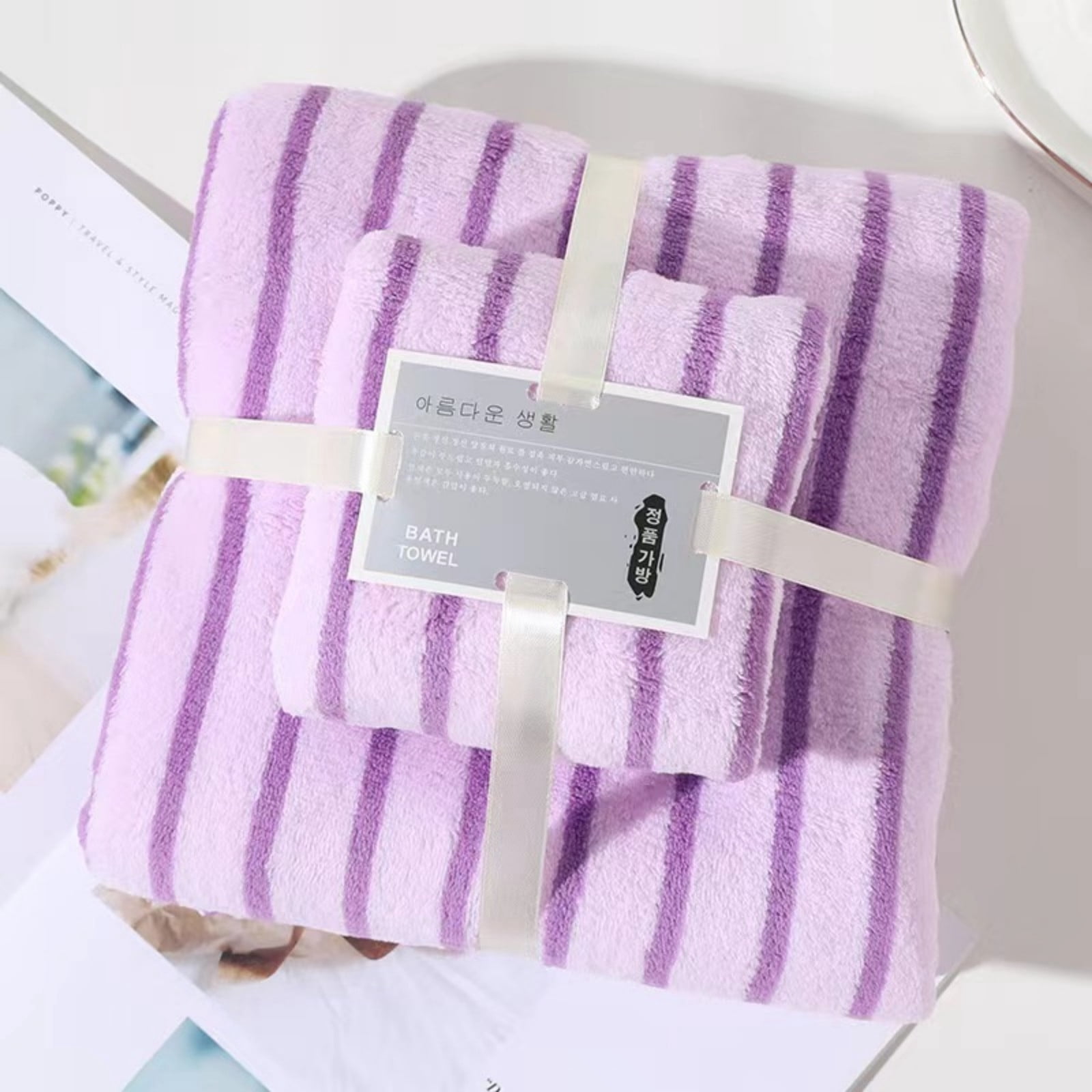 Ratfeit 2 Piece Towel Set-Ultra Soft Cotton, 2 Large Bath Towels 55.1" x 27.6" Hand Towels for Bathroom 29.5" x 13.8", Bath Towels Ideal for Everyday Use, Hotel & Spa