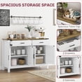 thumbnail image 4 of HOMCOM Sideboard with 2 Drawers 2 Storage Cabinets Buffet Cabinet, White, 4 of 10