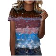 thumbnail image 1 of Pompotops Blouse Décontractée Ample pour Femme, Mode, Imprimée, Col Rond, T-Shirt, Chemises, Blouse, T-Shirt Imprimé, Liquidation, 1 of 5