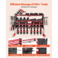 thumbnail image 4 of VEVOR Power Tool Organizer Wall Mount, 4-Layer Storage Rack with 8 Drill Holders, Tools Holder and Storage Rack with Side Pegboards, Garage Tool Organizer for Garage, Workbench, and Workshop, 4 of 9