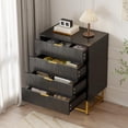 thumbnail image 3 of BeesClover Commode Organisatrice en Tissu à 4 Tiroirs - Petits Tiroirs de Rangement pour Chambre, Garde-Robe et Salon, Solution Compacte de Rangement pour Vêtements, Table de Chevet Étroite Moderne, 3 of 7
