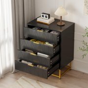 AKDSteel Modern Chests of Drawers 4-Drawer Fabric Dresser Organizer Chest, Compact Storage Chest for Bedroom, Closet & Living Room, Clothes Drawers, Narrow Nightstand End Table