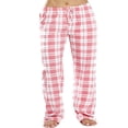 thumbnail image 1 of Pantalon de Pyjama à Carreaux pour Femmes, Vêtement de Nuit, Cordon de Serrage, Coton, Bas Amples, 1 of 5