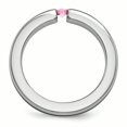 thumbnail image 2 of Edward Mirell Titanium Pink Sapphire & Anodized Grooved 4mm Band Size 8.5, 2 of 4