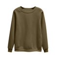 thumbnail image 2 of cllios Chandails Grande Taille pour Femmes Basiques à Manches Longues à Col Rond Chandails Molletonnés Couleur Unie Chandail 2024 Hauts Classiques Vêtements d'Automne Hiver, 2 of 5
