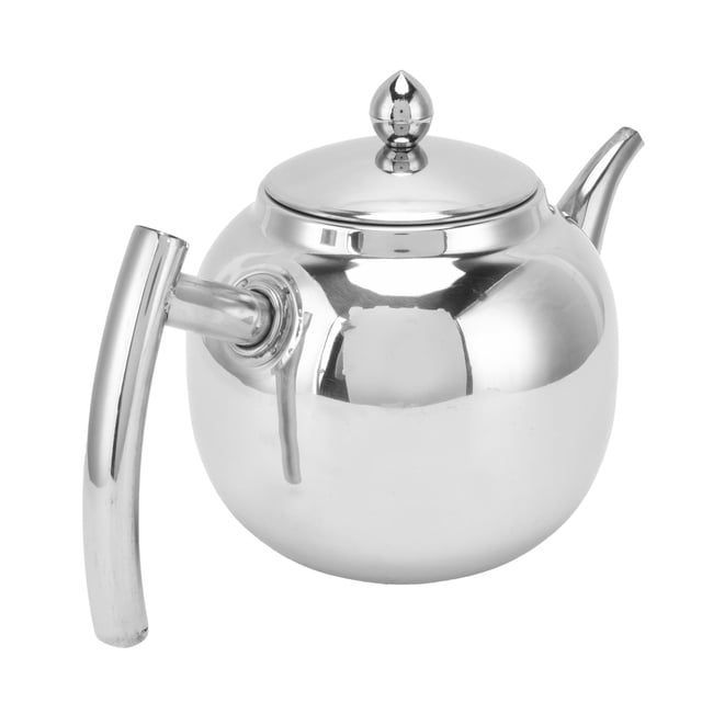 Peahefy Filter Kettle, Stainless Steel Fashionable Beautiful Teapot Silver For Various Teas For Tea Supplies