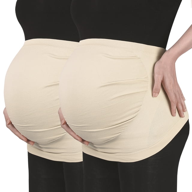 Vocoste Bandes Ventrales pour Femmes Enceintes TTG Beige Nylon 2 Pcs