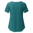 thumbnail image 4 of Vêtements de Grossesse Offres de l'Action de Grâce Liquidation Été Vêtements de Maternité pour Femmes Col Rond Manches Courtes Volants Pli Hauts de Grossesse, 4 of 5