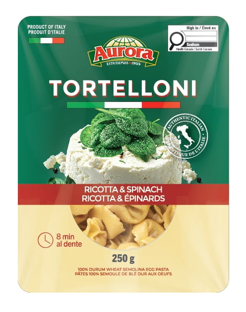 Aurora Tortelloni Ricotta & Spinach 250GR