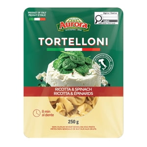 Aurora Tortelloni Ricotta & Spinach 250GR