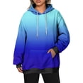 thumbnail image 2 of Besolor Oversized Sweatshirt for Women Fall Plus Size Long Sleeve Gradient Color Hoodies Baggy Clothes for Ladies, 2 of 7