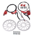 thumbnail image 2 of Hydraulic Disc Brake Kit, Automatic Return Powerful Sensitive Aluminum Alloy Caliper Bike Disc Brake Set Low Friction  for Electric Bikes Red, 2 of 8