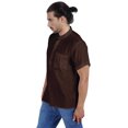 thumbnail image 4 of Atasi Short Kurta Mandarin Collar Tee Solid Short Sleeve Henley Shirt With Pocket, 4 of 7